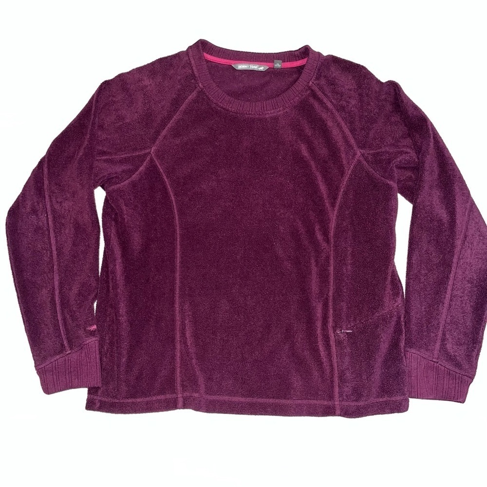 Horny Toad maroon Long Sleeve pullover, super soft, scoop neck, size Large